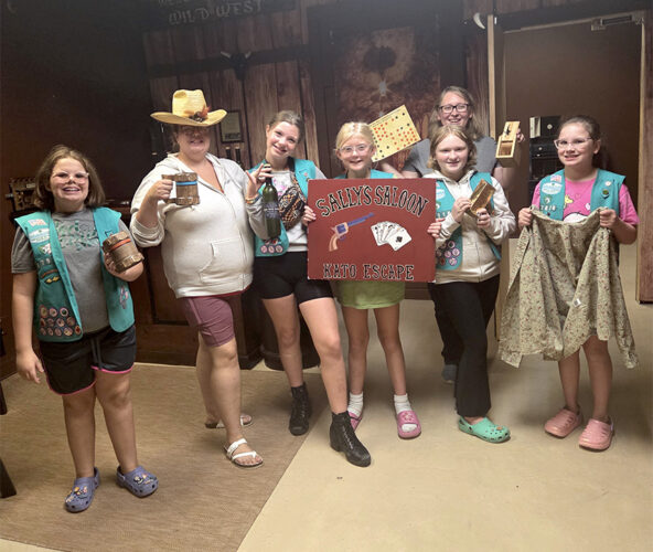 Martin County Girl Scouts working with the times